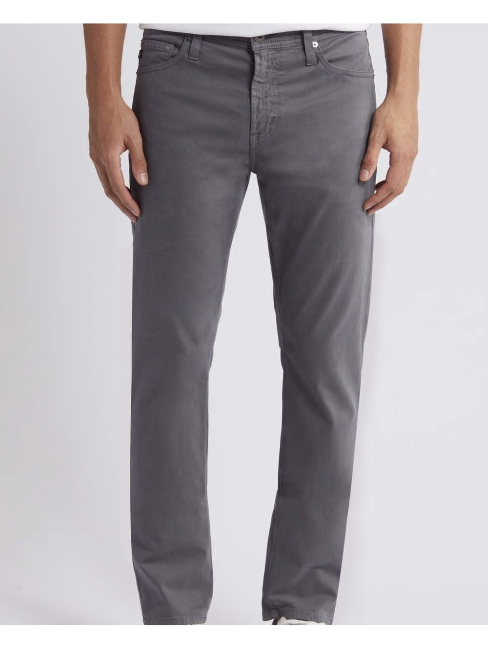 AG Men's Gray Straight Fit Jeans
